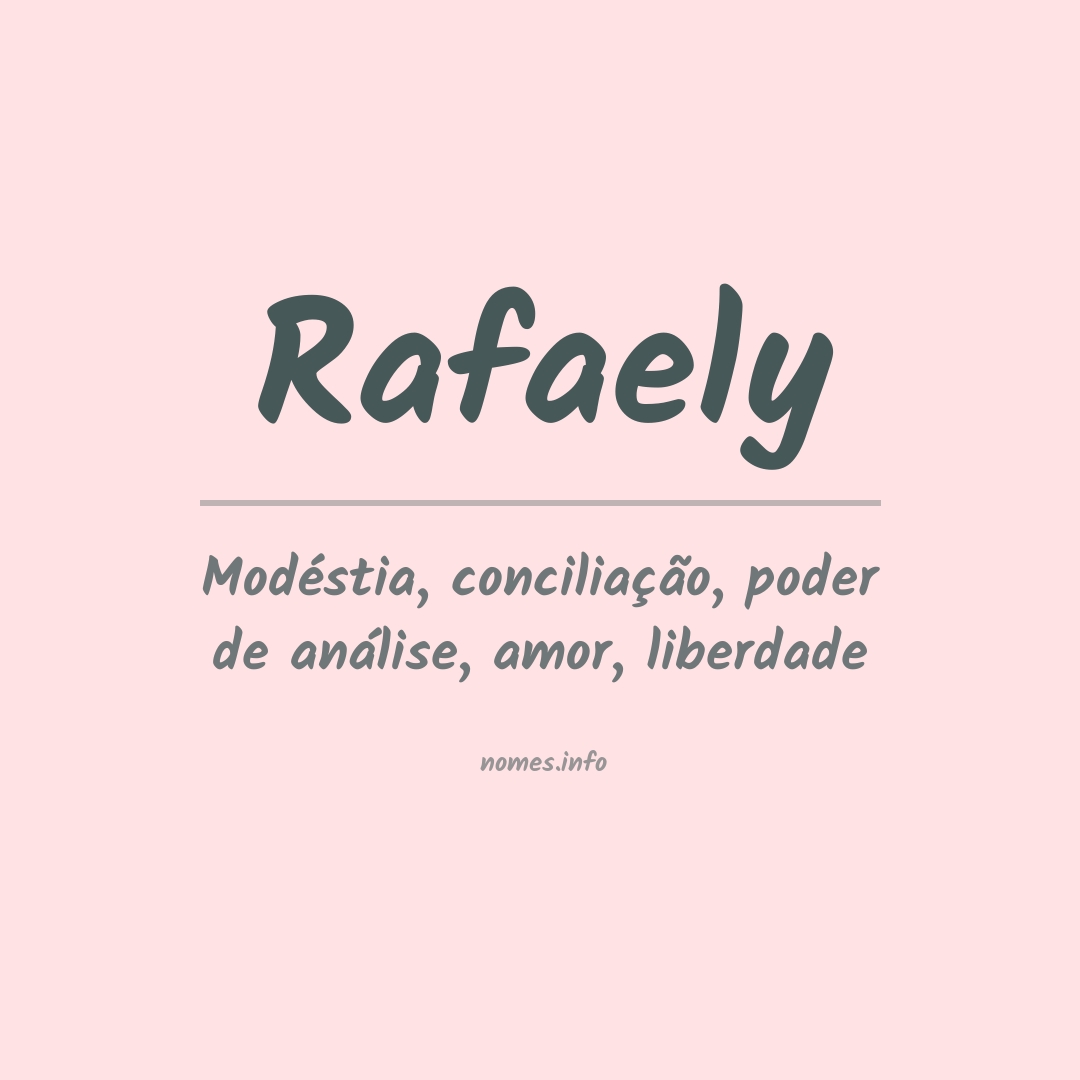 Significado do nome Rafaely