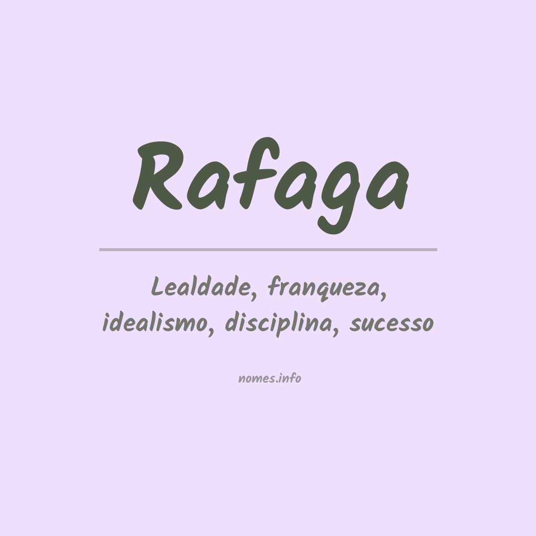 Significado do nome Rafaga Significado do nome Rafaga