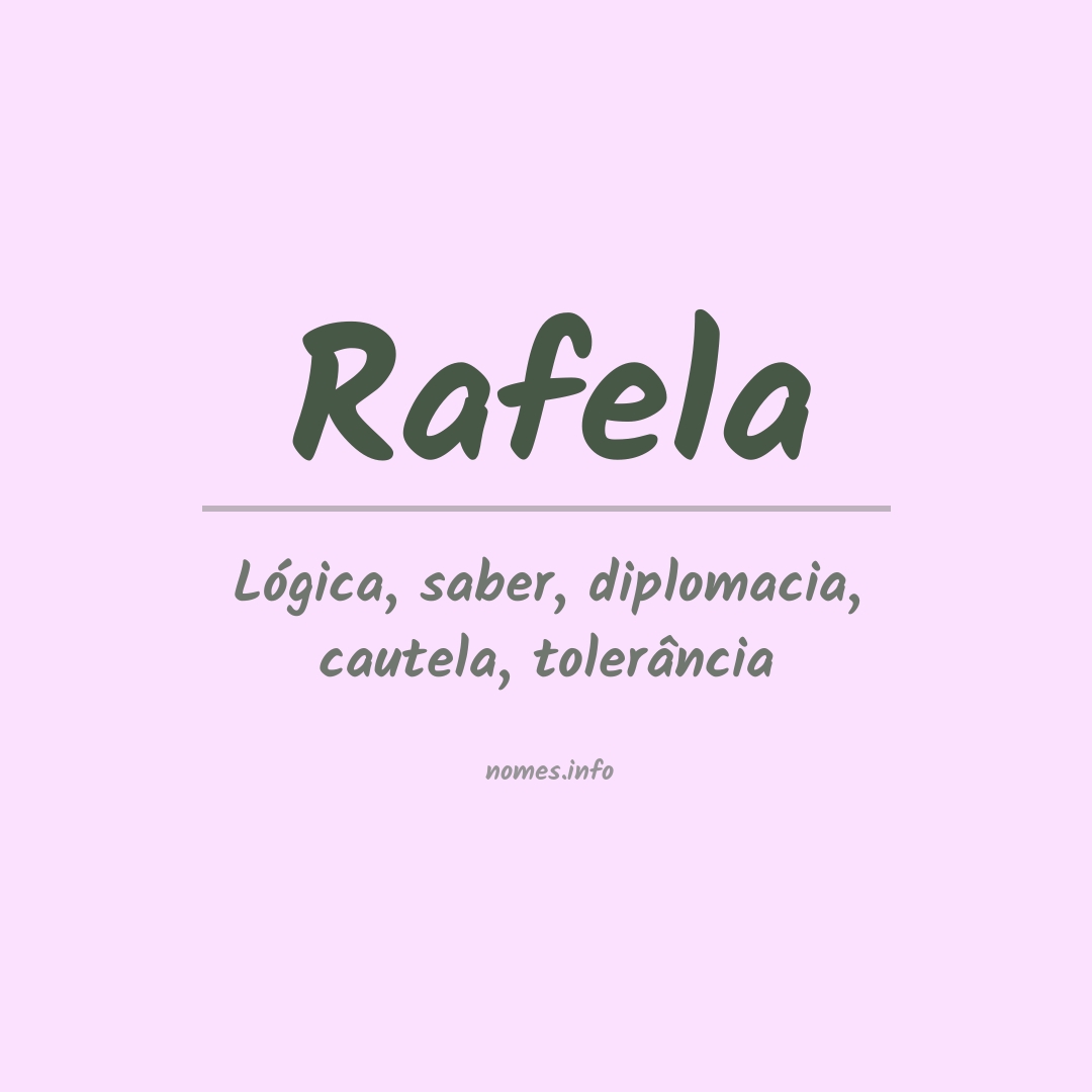 Significado do nome Rafela