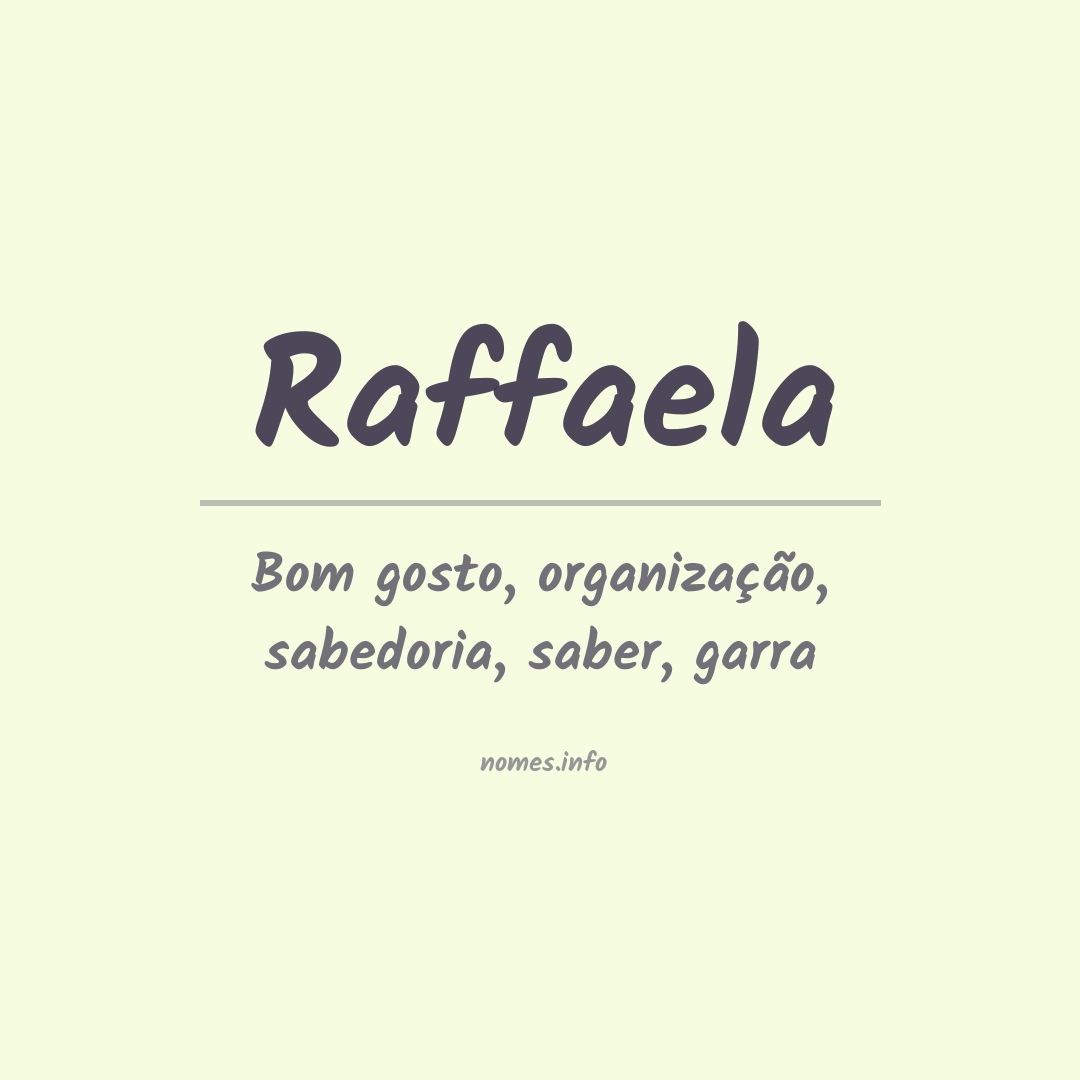 Significado do nome Raffaela