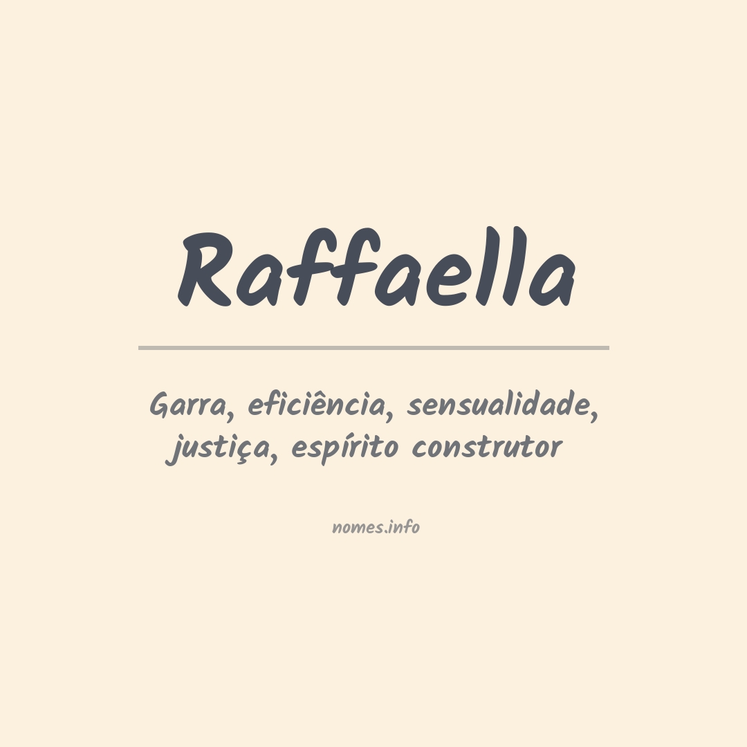 Significado do nome Raffaella