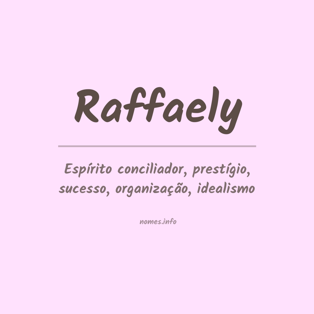 Significado do nome Raffaely