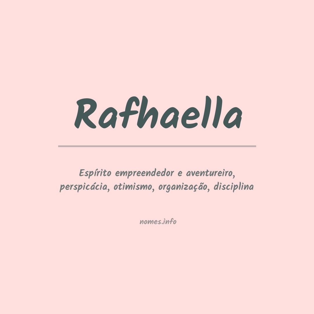 Significado do nome Rafhaella