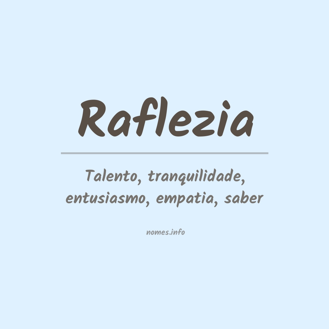 Significado do nome Raflezia