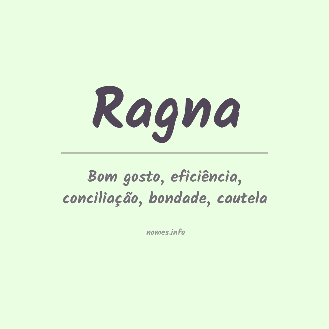 Significado do nome Ragna Significado do nome Ragna