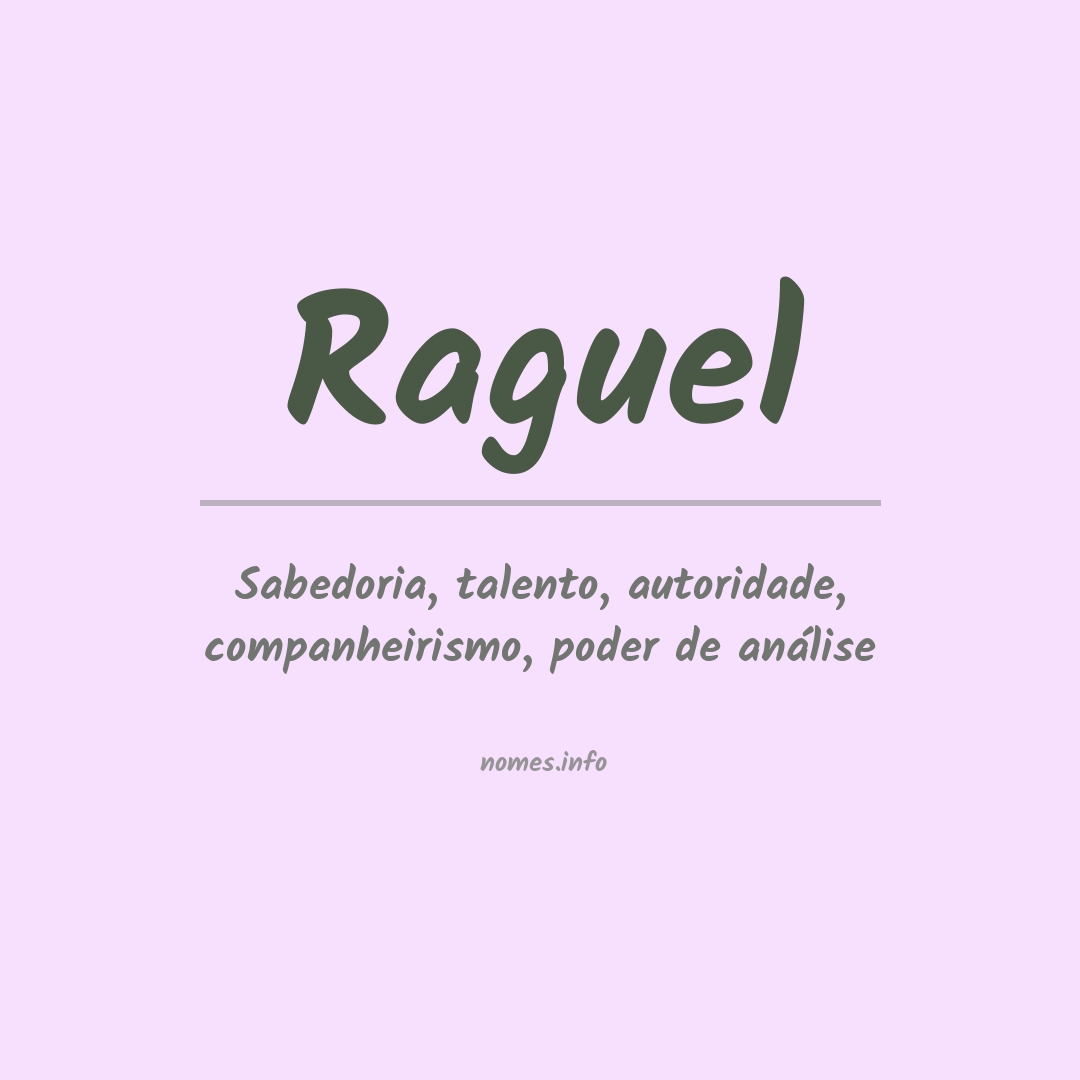 Significado do nome Raguel