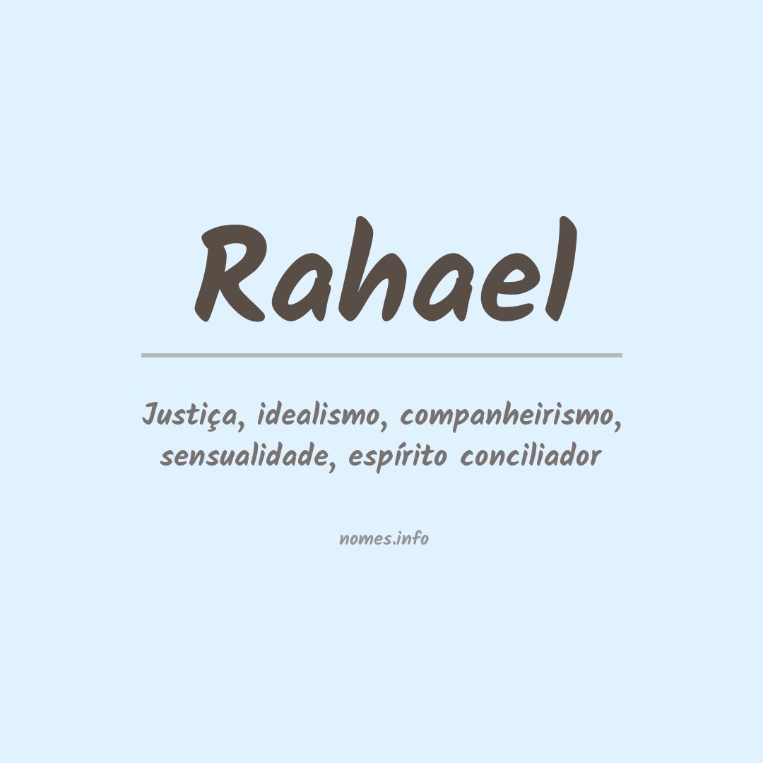 Significado do nome Rahael