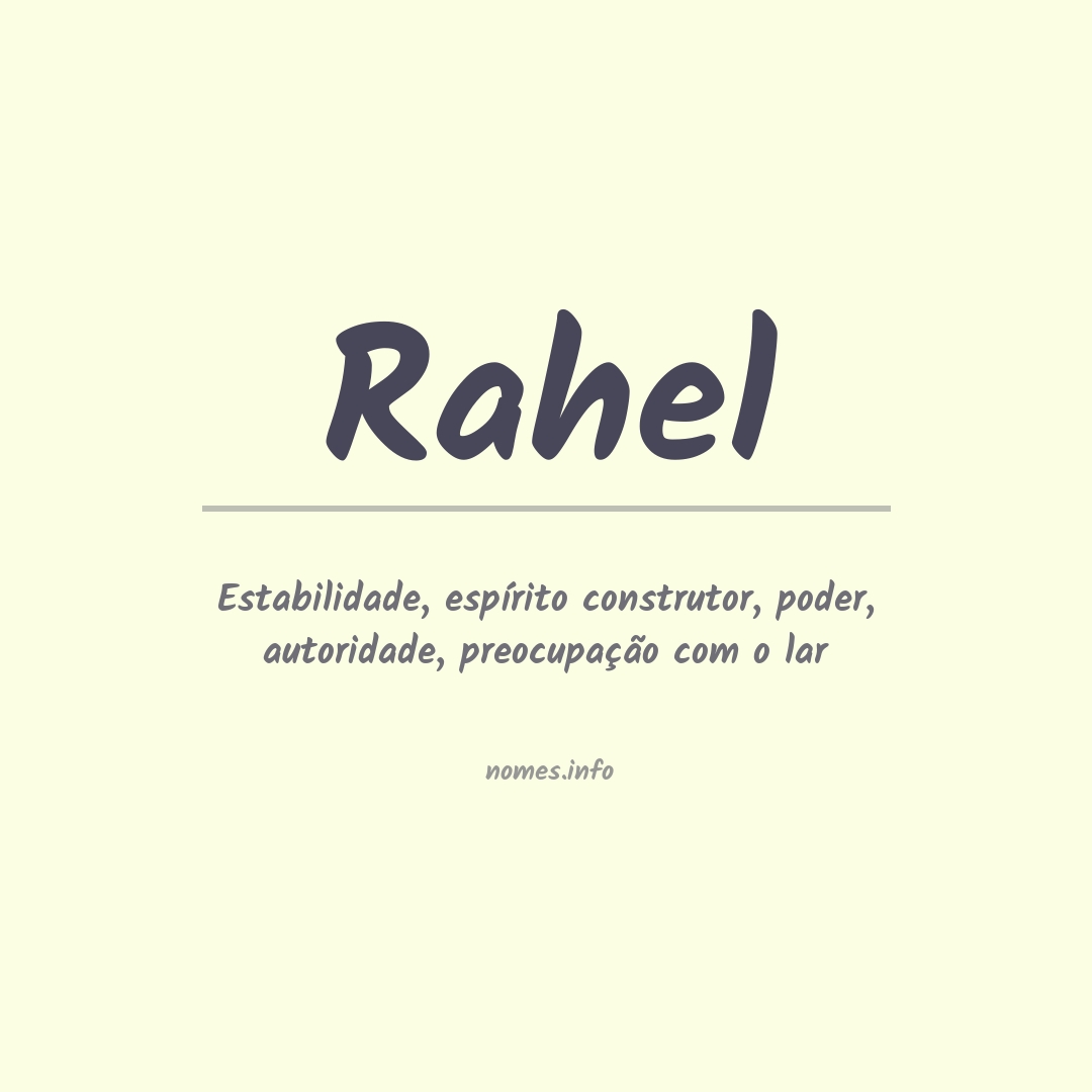 Significado do nome Rahel