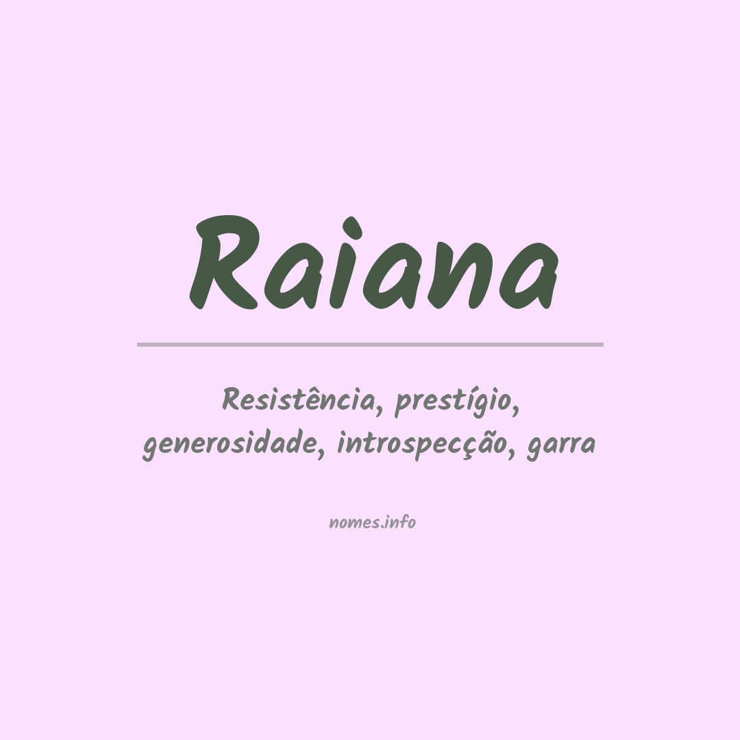 Significado do nome Raiana