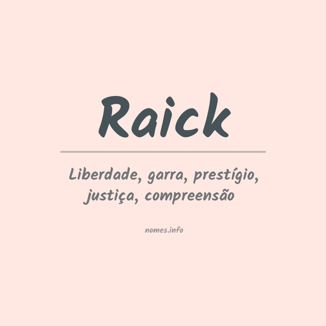 Significado do nome Raick