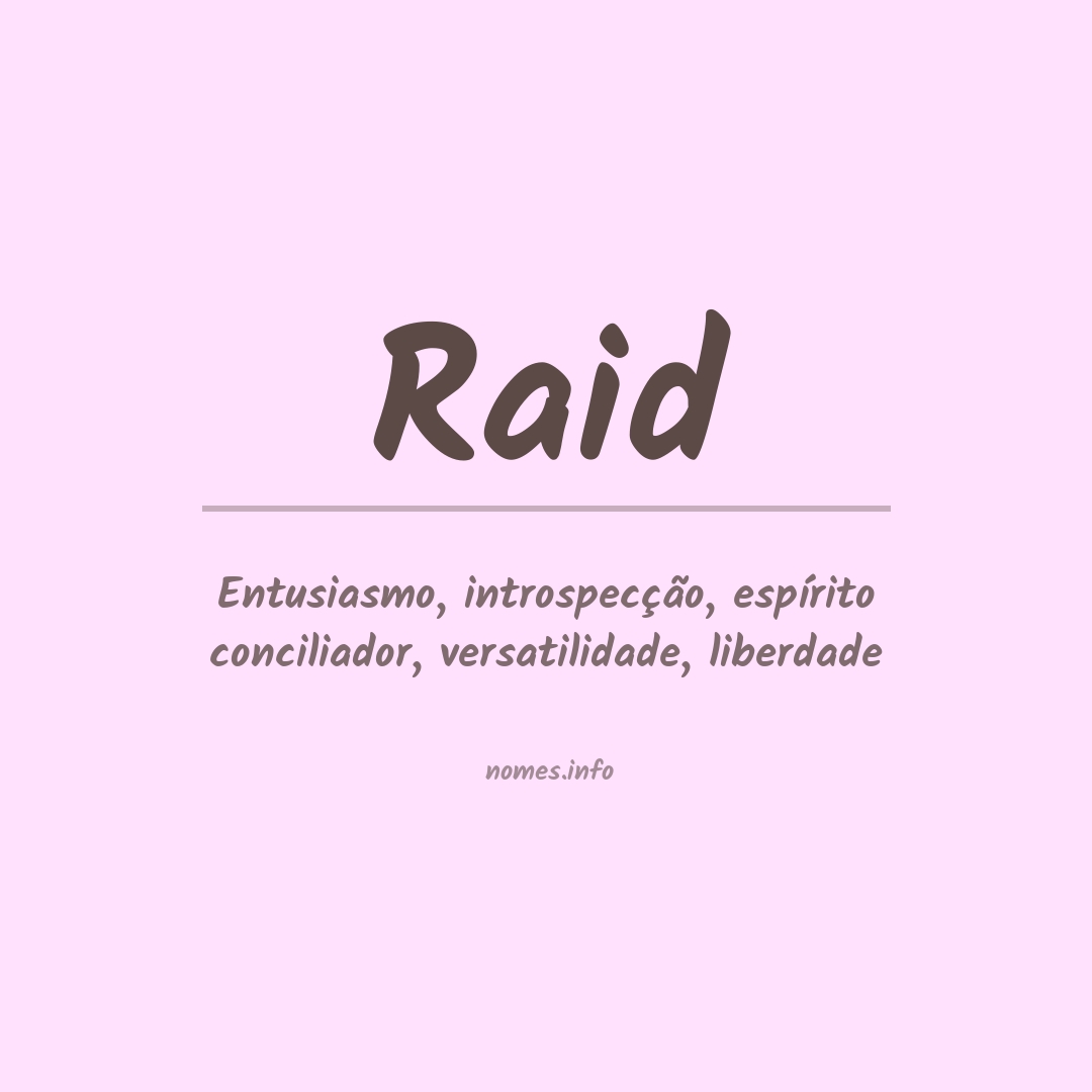 Significado do nome Raid