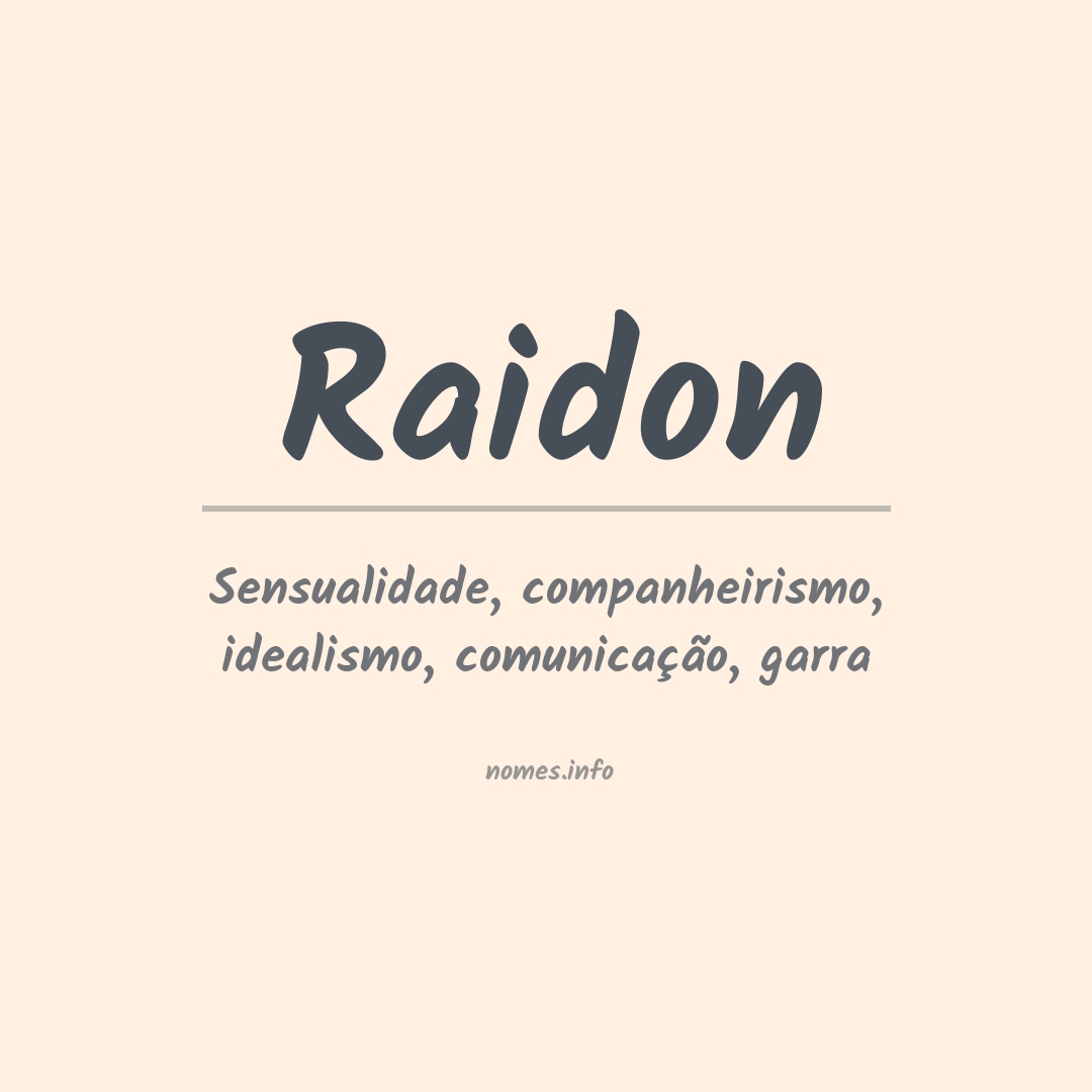 Significado do nome Raidon