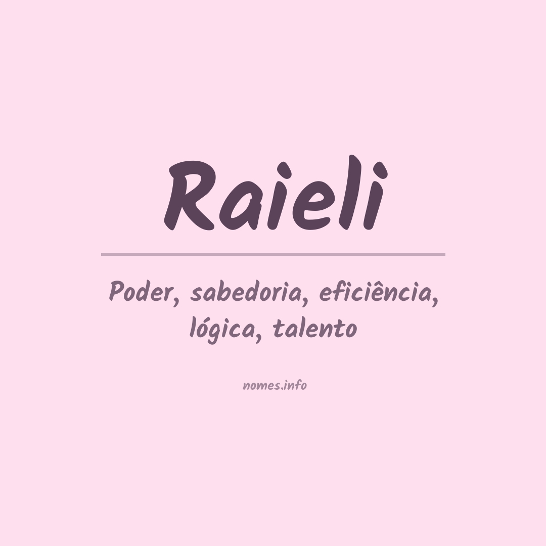 Significado do nome Raieli