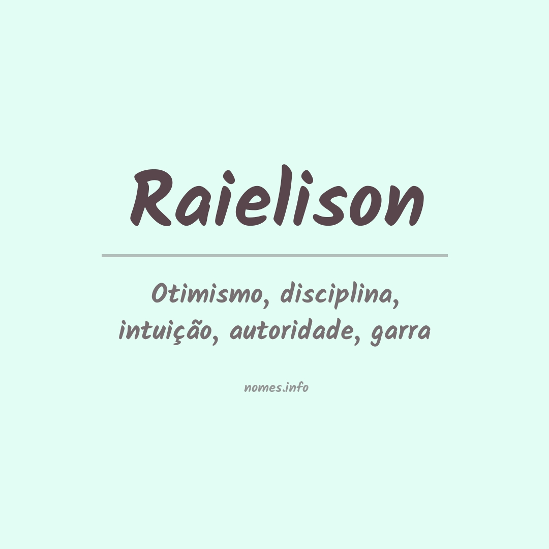 Significado do nome Raielison