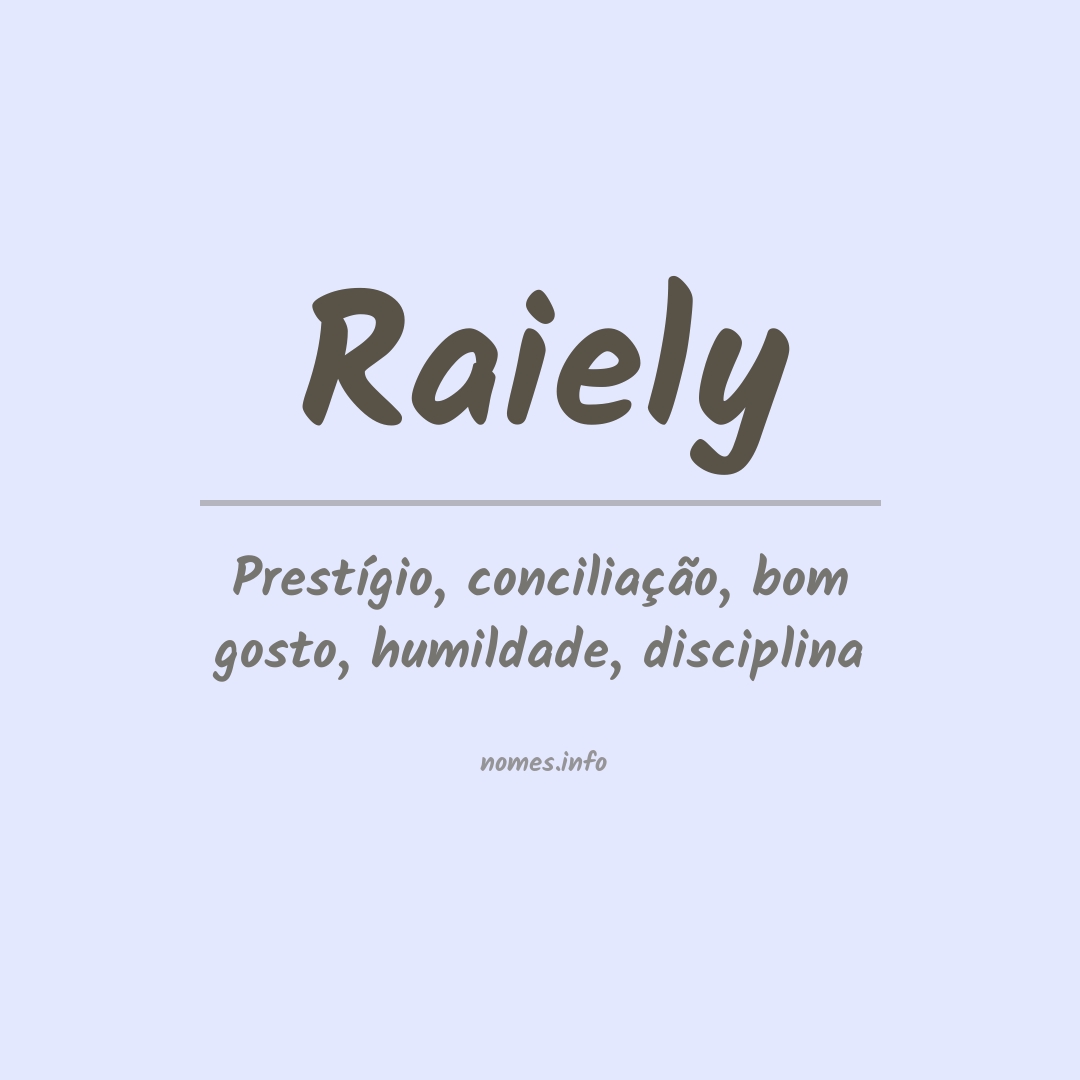 Significado do nome Raiely