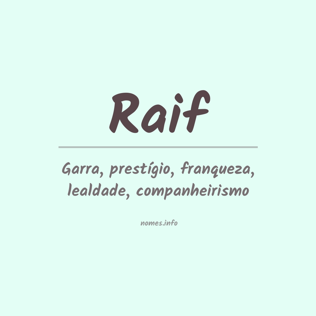 Significado do nome Raif