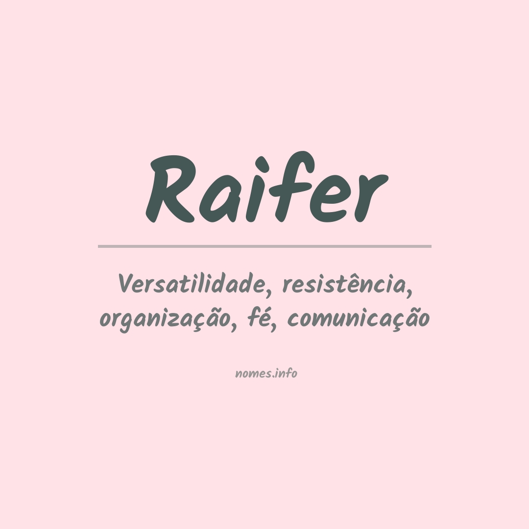 Significado do nome Raifer