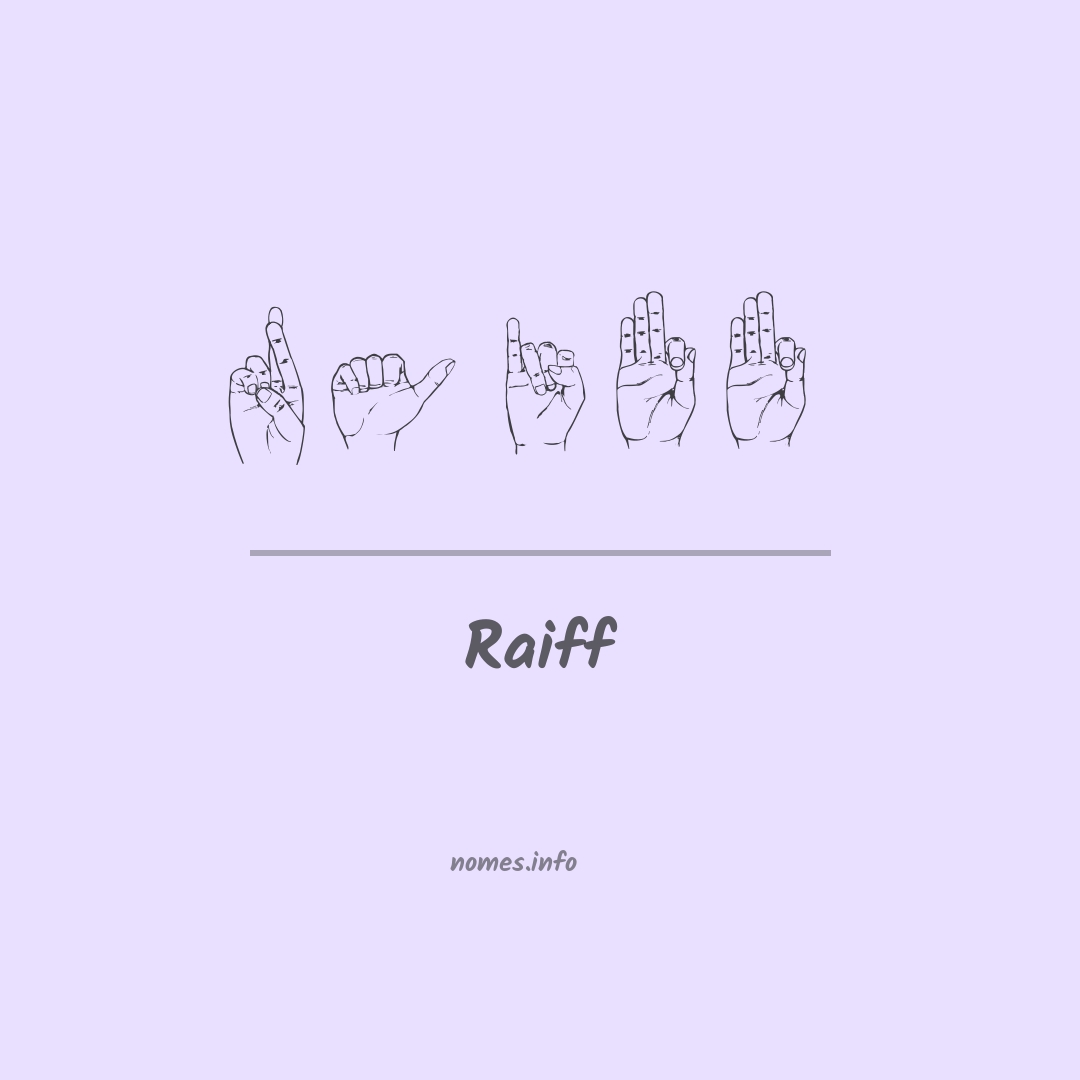 Raiff em Libras