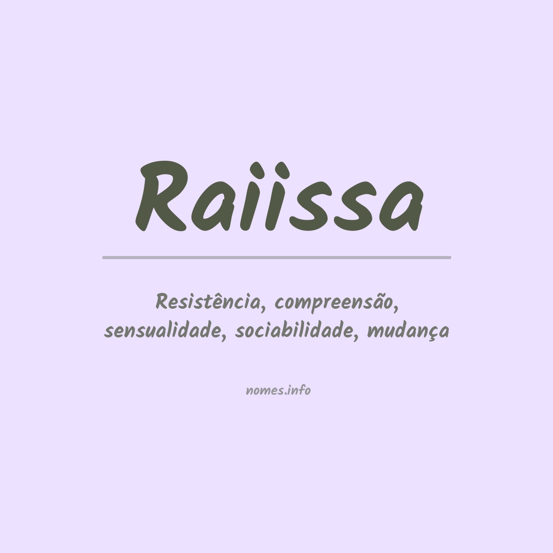 Significado do nome Raiissa