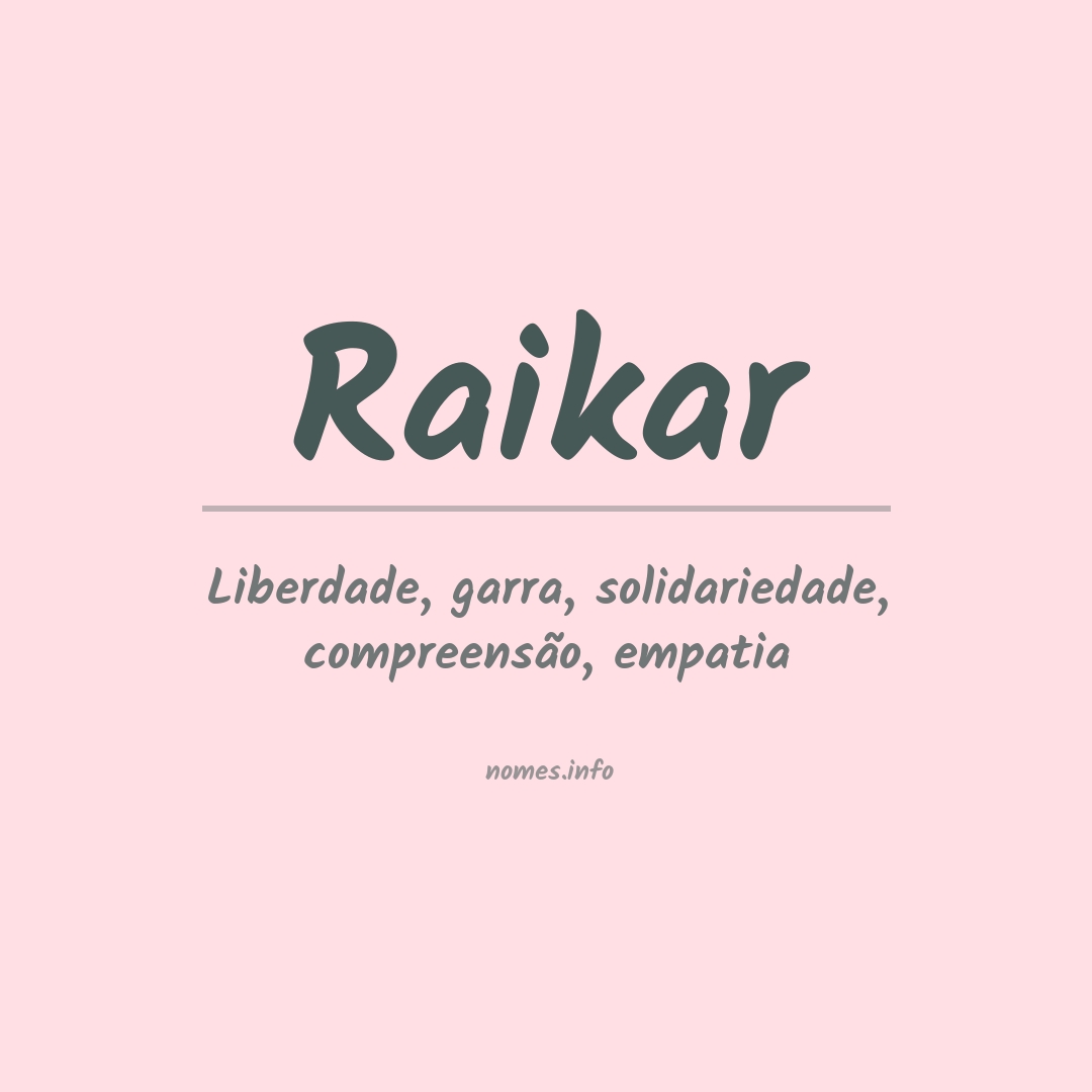 Significado do nome Raikar