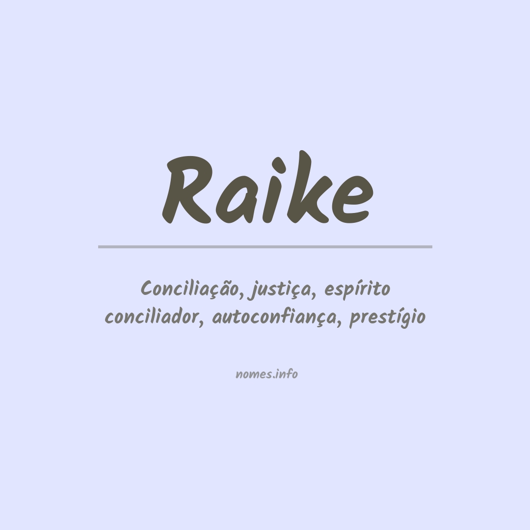 Significado do nome Raike