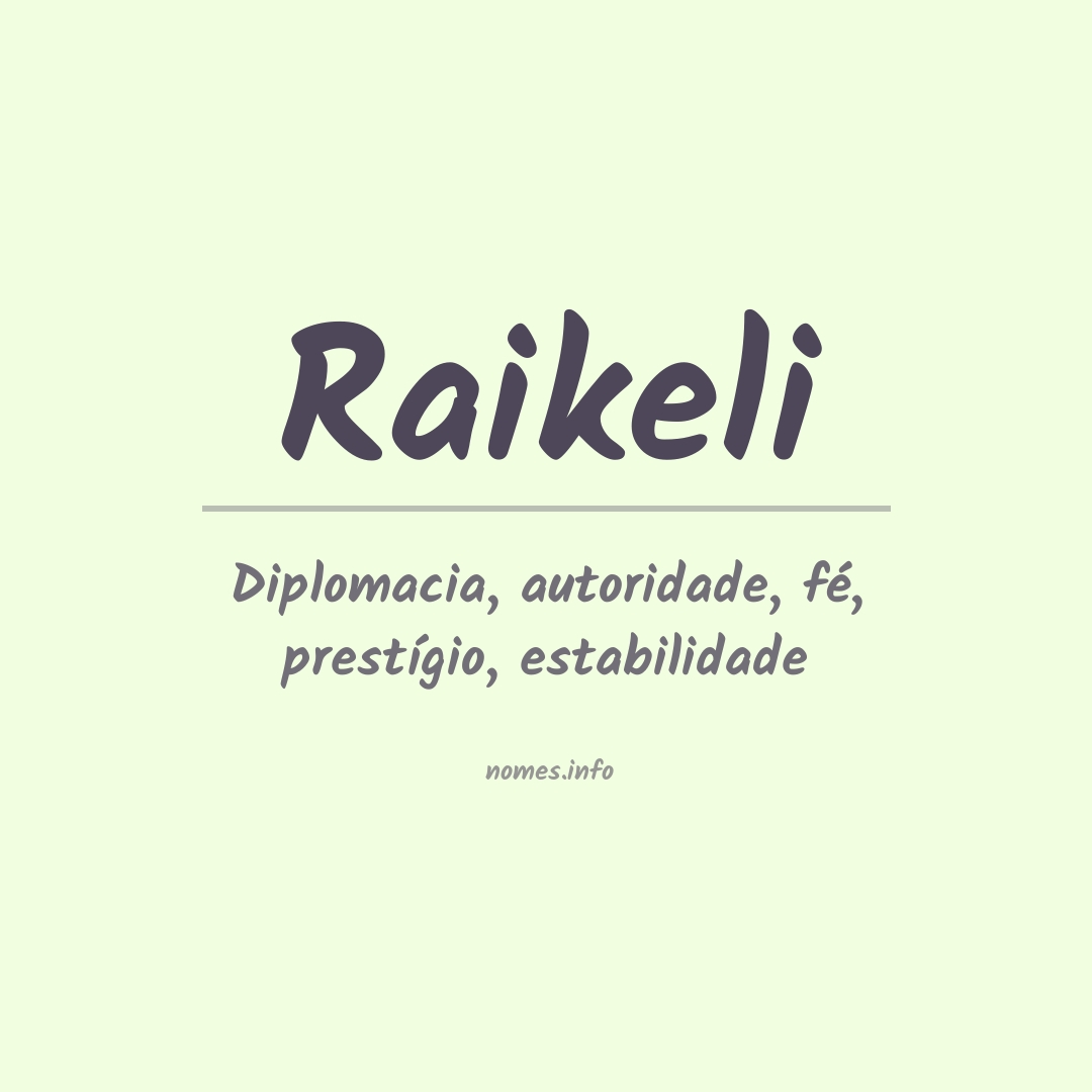 Significado do nome Raikeli
