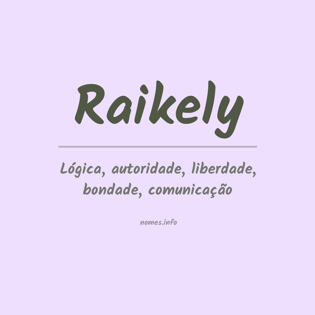 Significado do nome Raikely