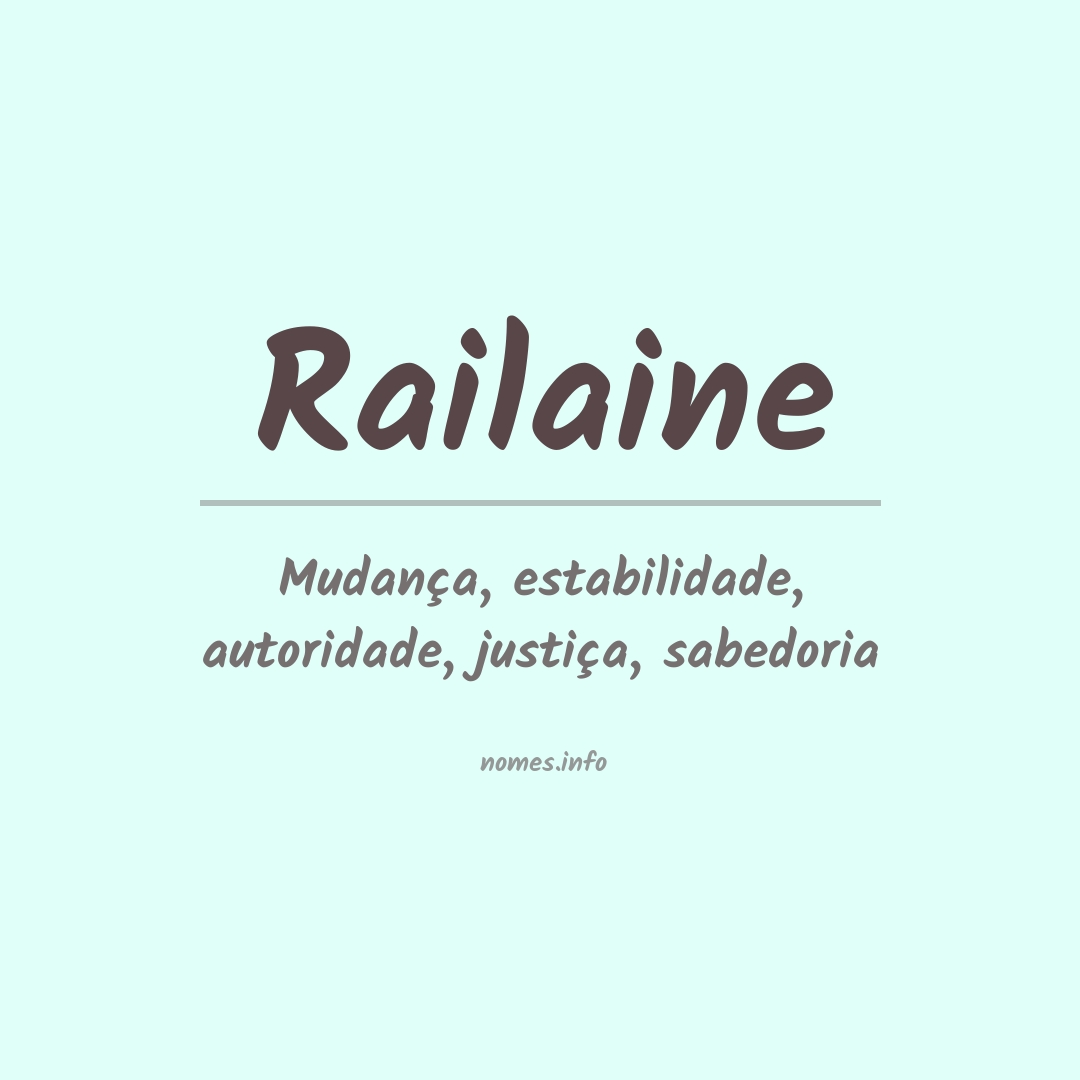 Significado do nome Railaine