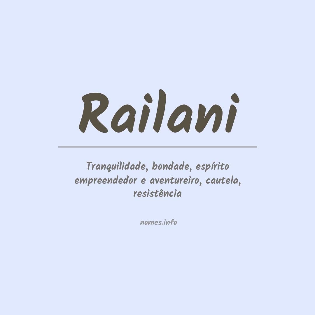 Significado do nome Railani