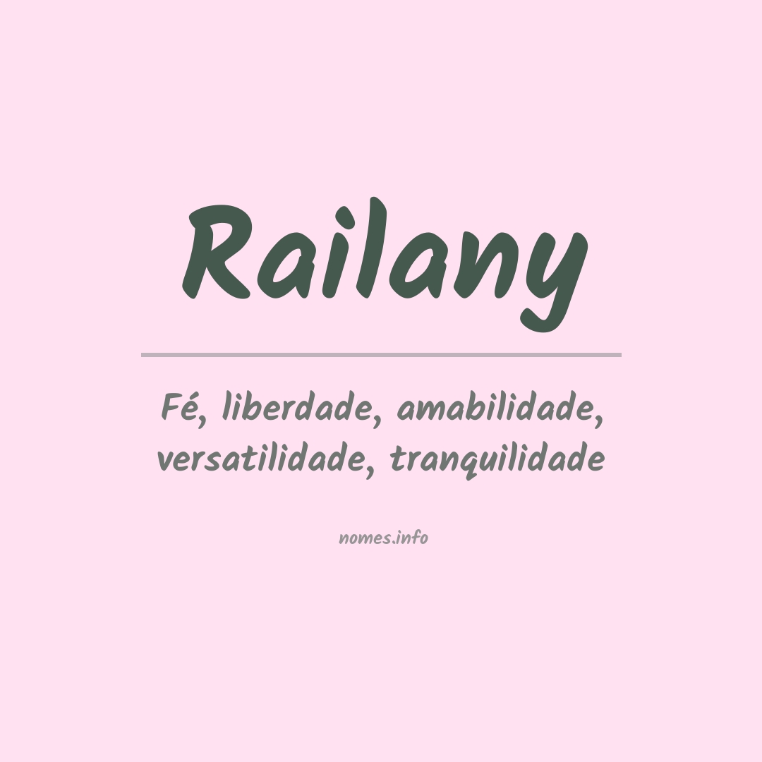 Significado do nome Railany