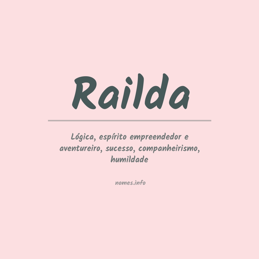 Significado do nome Railda