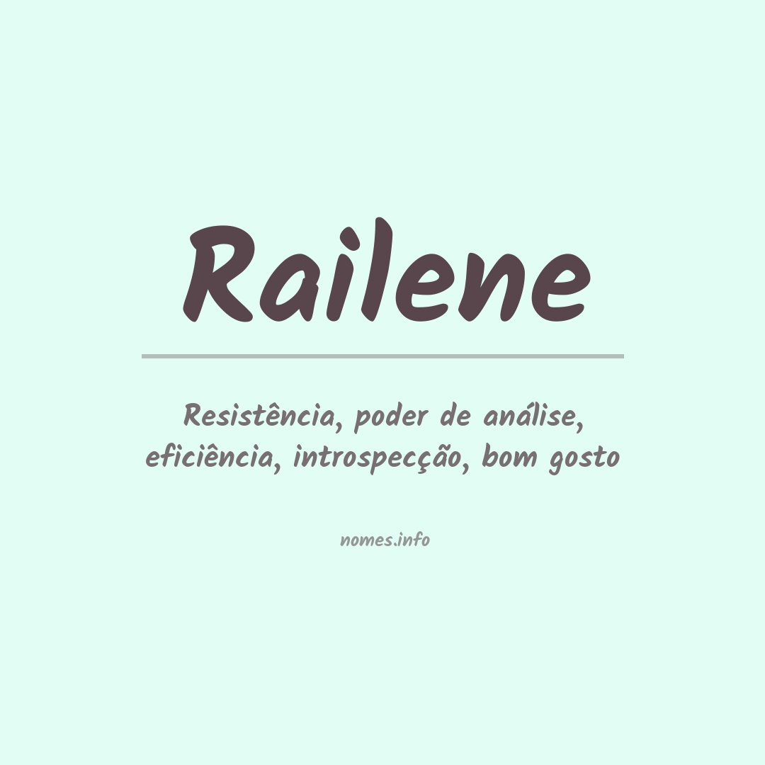 Significado do nome Railene