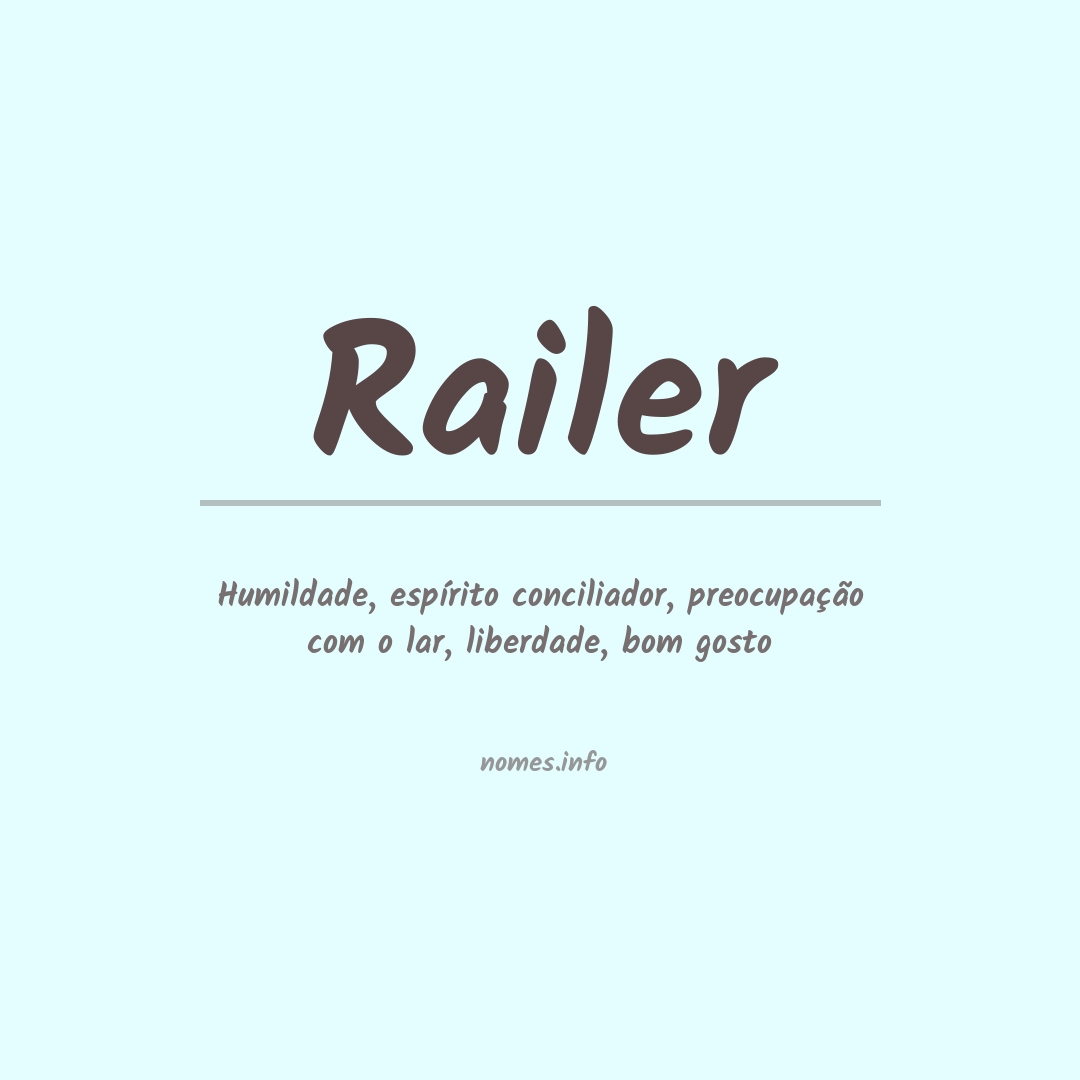 Significado do nome Railer