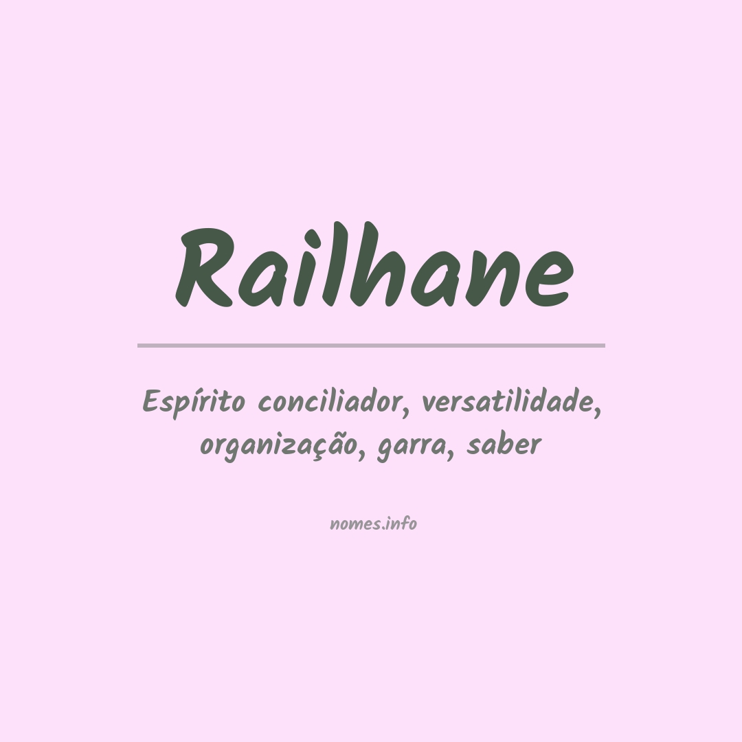 Significado do nome Railhane