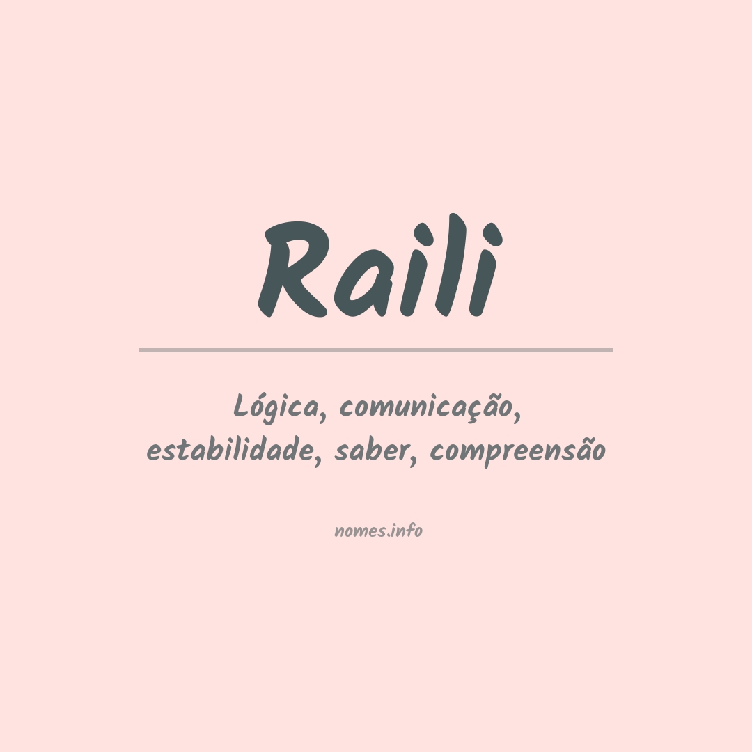 Significado do nome Raili