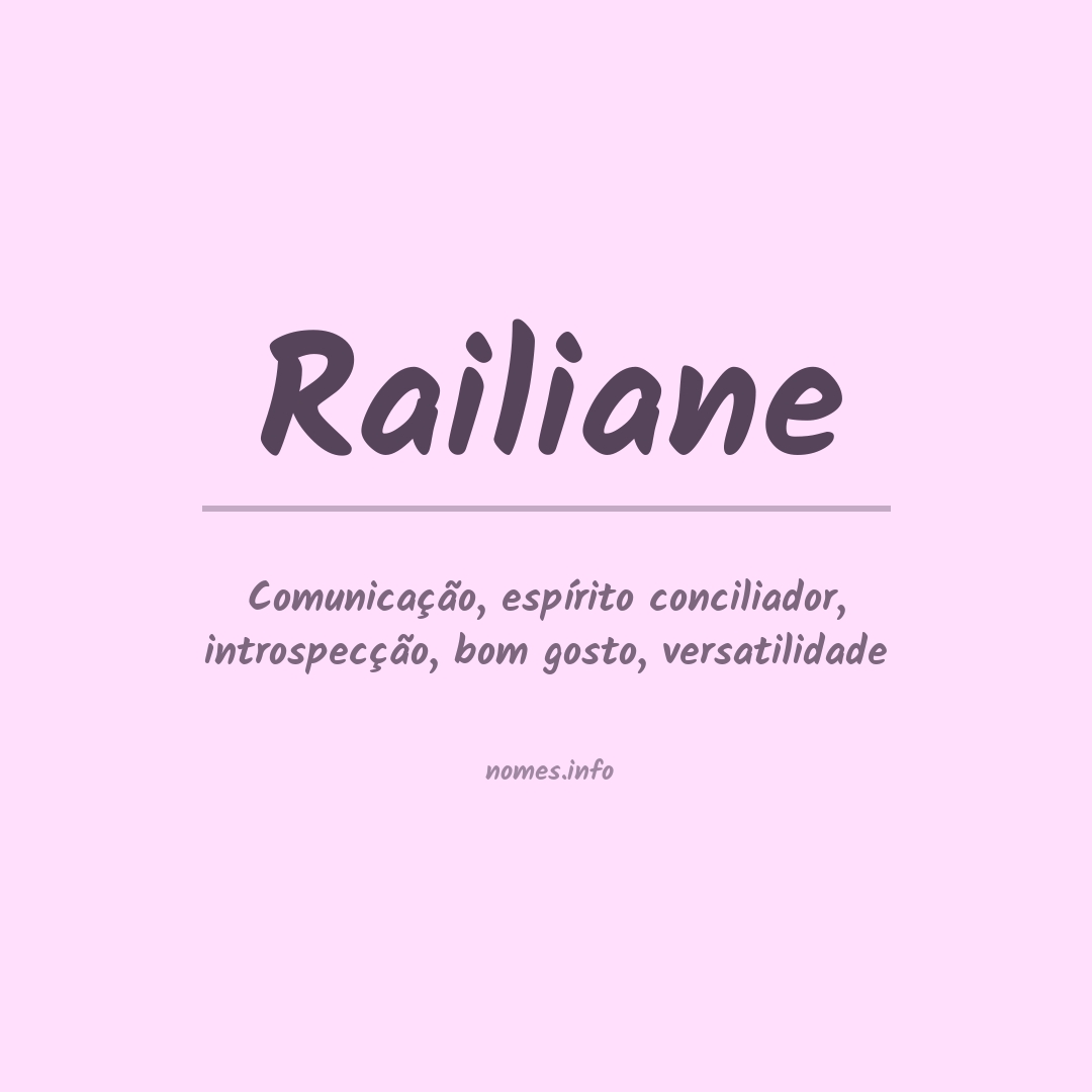 Significado do nome Railiane