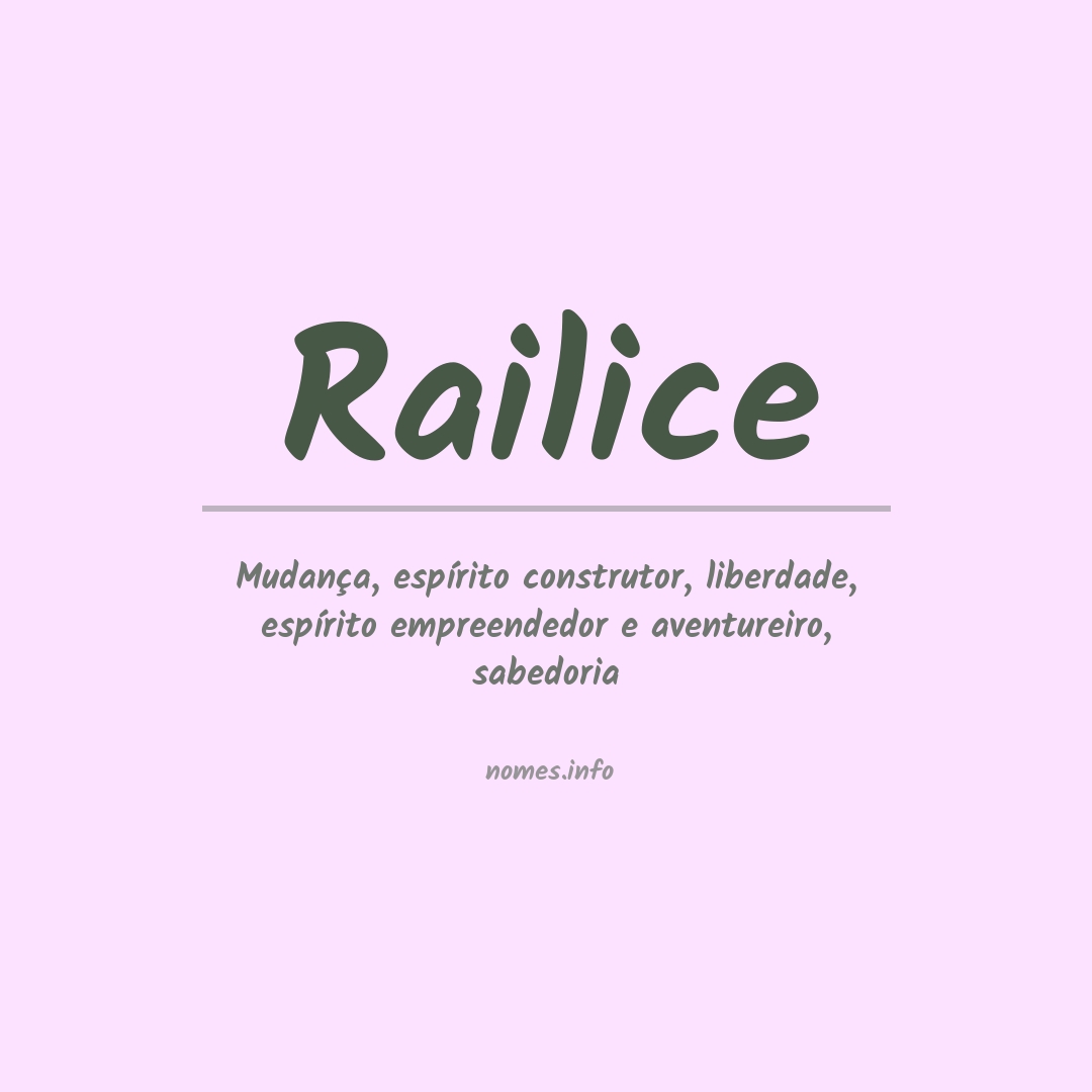 Significado do nome Railice