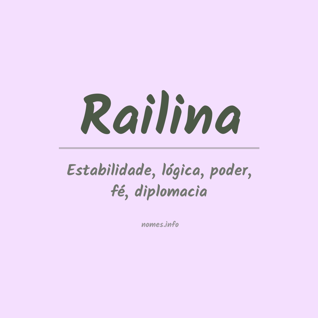 Significado do nome Railina
