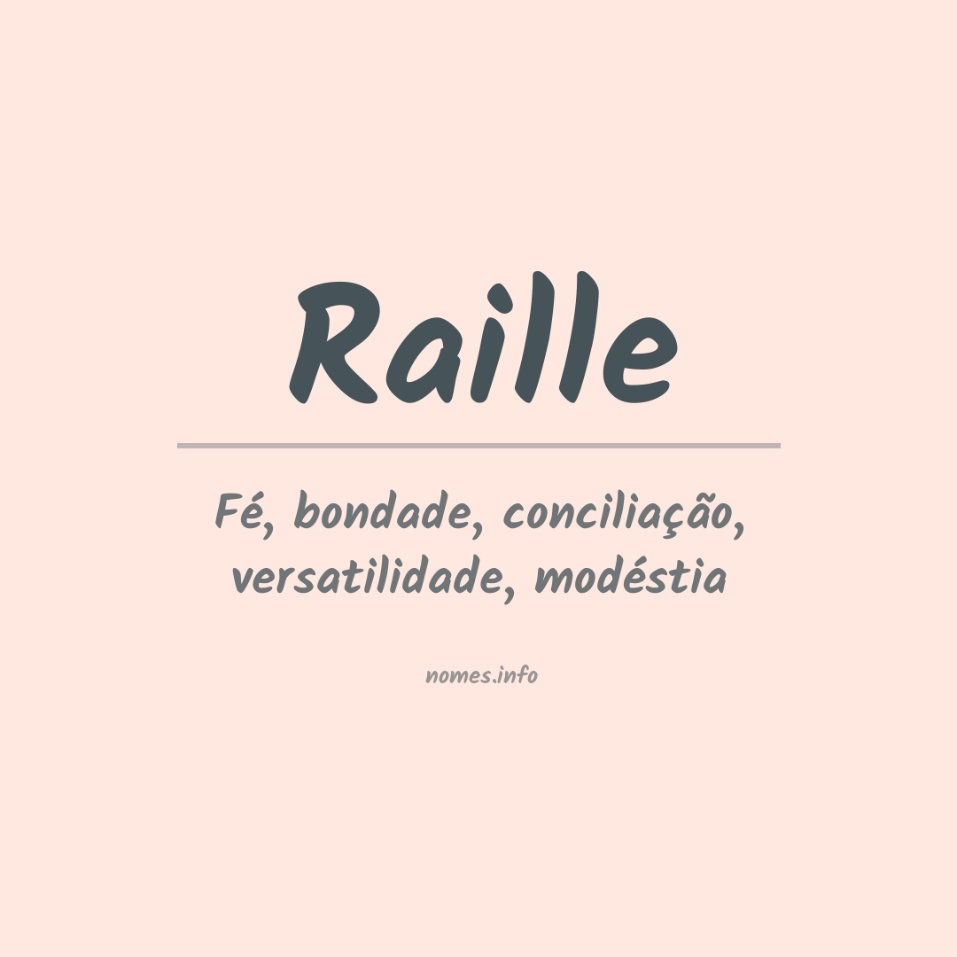 Significado do nome Raille