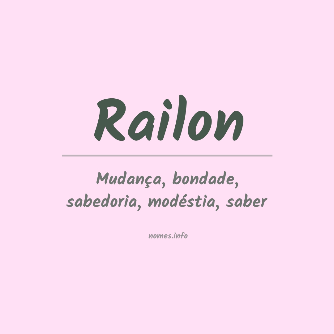 Significado do nome Railon