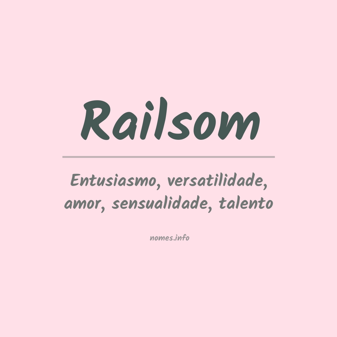Significado do nome Railsom