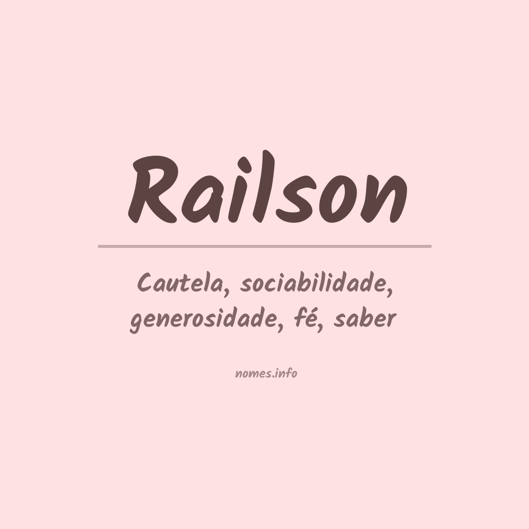 Significado do nome Railson