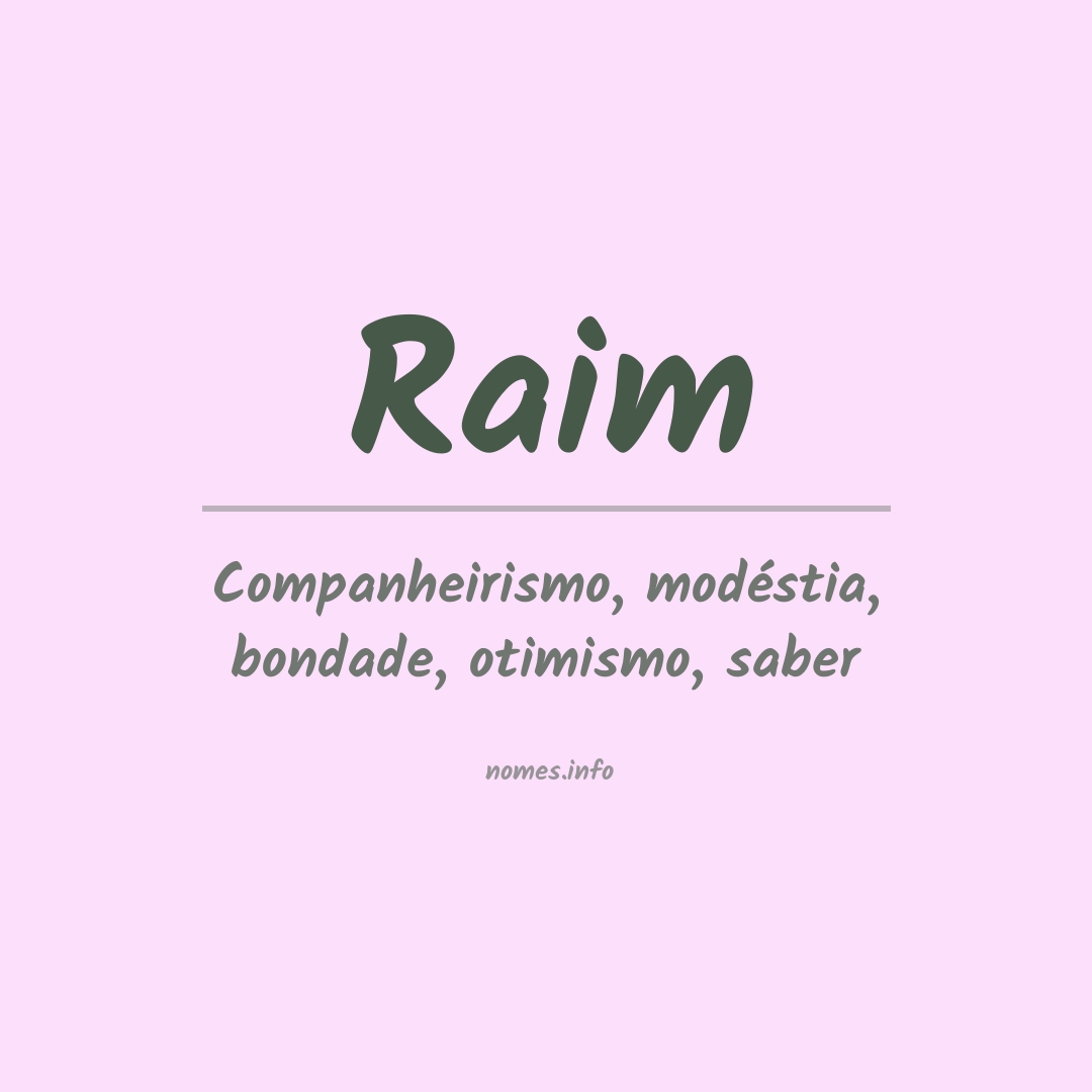 Significado do nome Raim