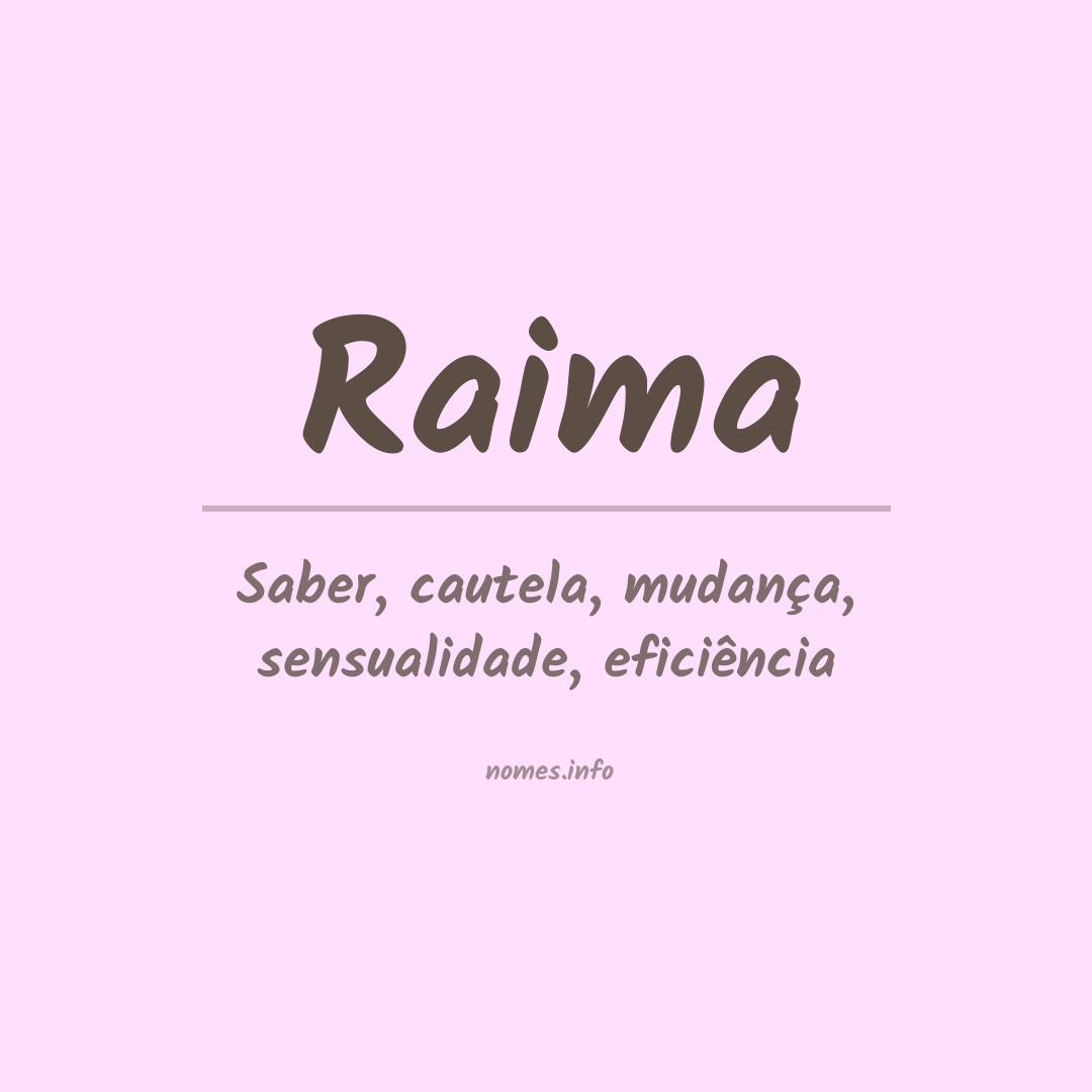 Significado do nome Raima