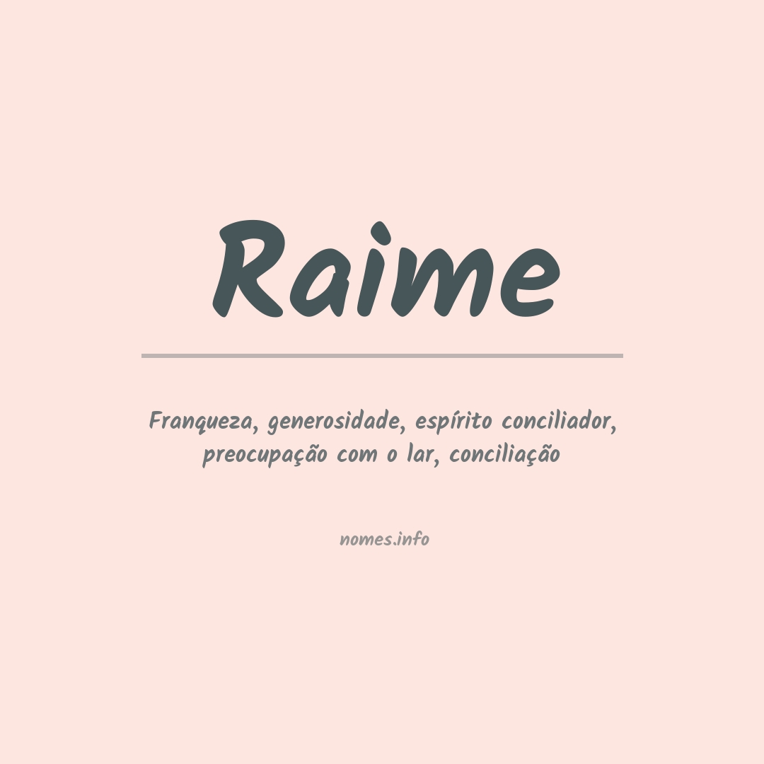 Significado do nome Raime