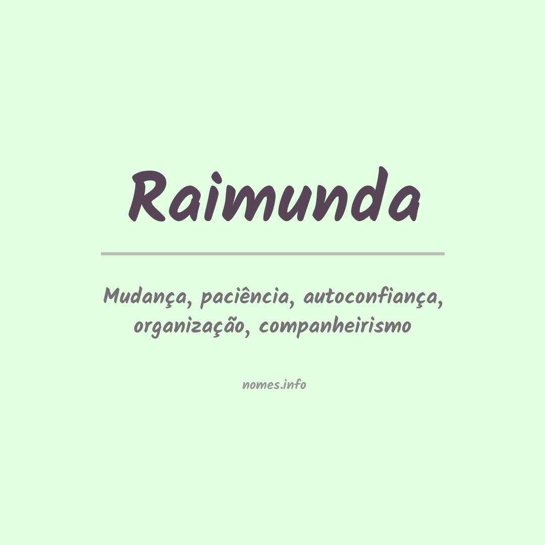 Significado do nome Raimunda