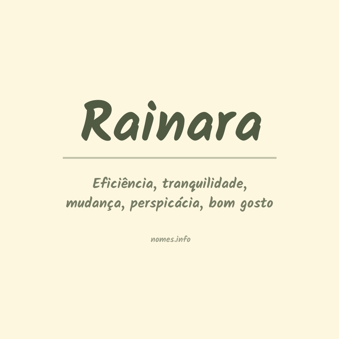 Significado do nome Rainara