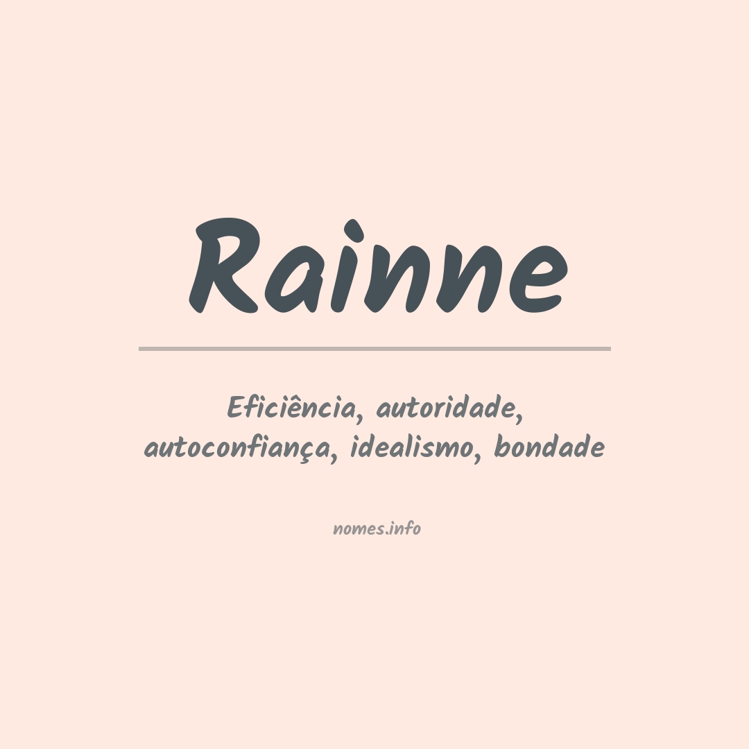 Significado do nome Rainne