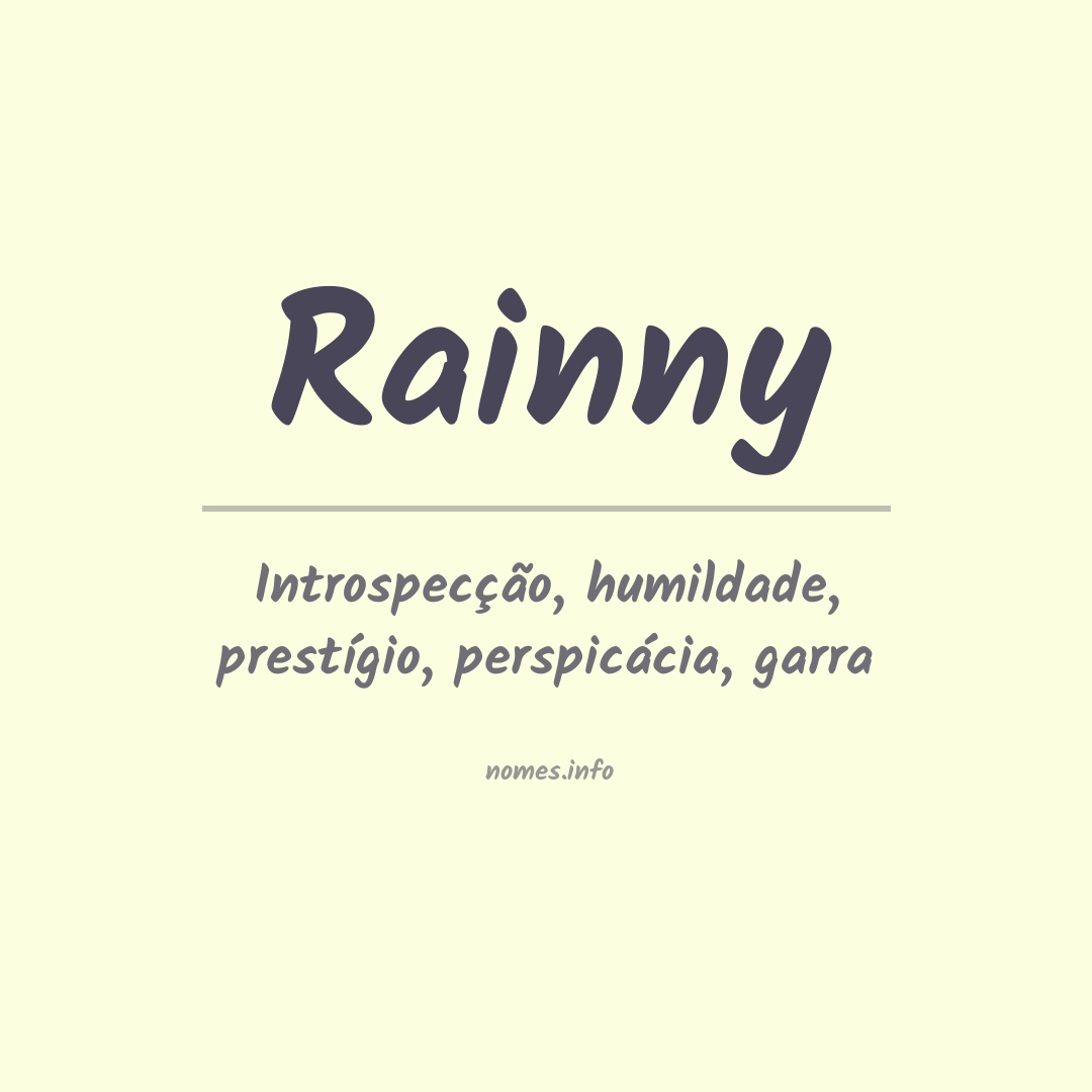 Significado do nome Rainny