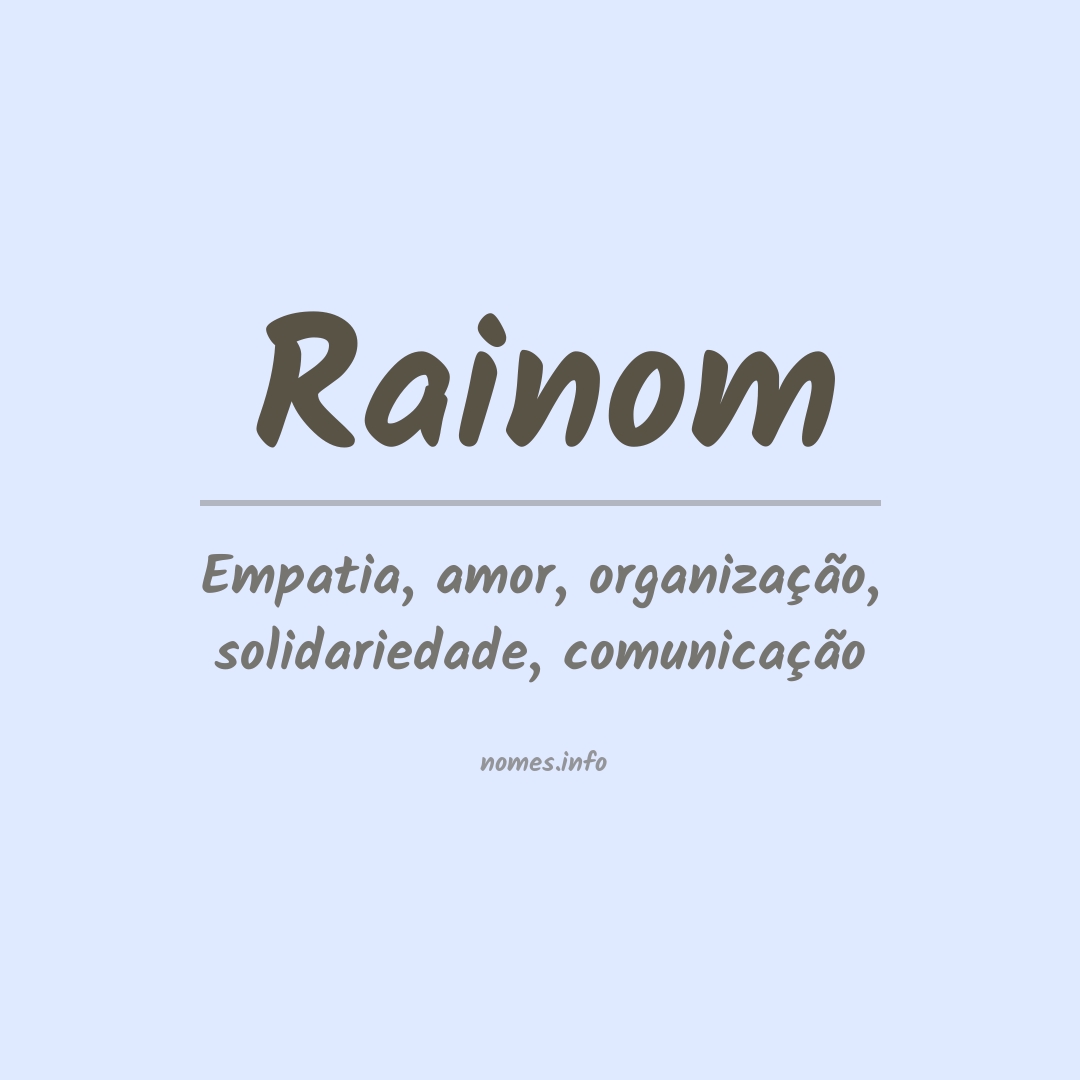 Significado do nome Rainom